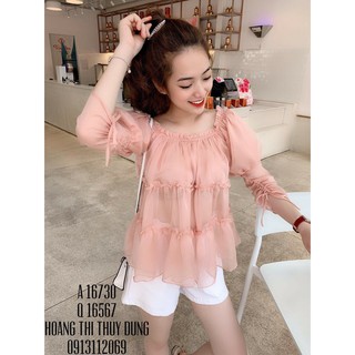 Áo Trễ Vai Von Xếp Tầng Công Chúa TTS0347