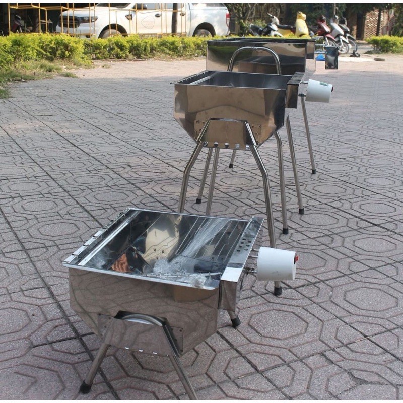 Bếp Nướng Than Hoa Mô tơ tự quay TopV