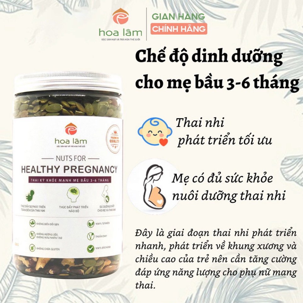 Hạt dinh dưỡng Hoa Lâm Nuts for Healthy Pregnancy dành cho mẹ bầu chu kì 3-6 tháng 500g