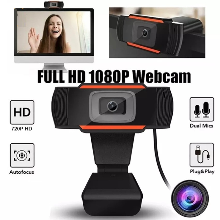 Webcam Chân Cao  720p có mic dùng cho máy tính có tích hợp mic và đèn Led trợ sáng