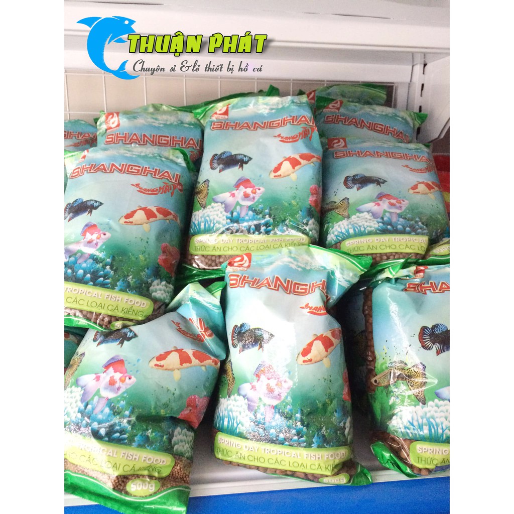 Thức Ăn Cá Cảnh Cám ShangHai 500g Hạt Nhỏ/Vừa/Lớn