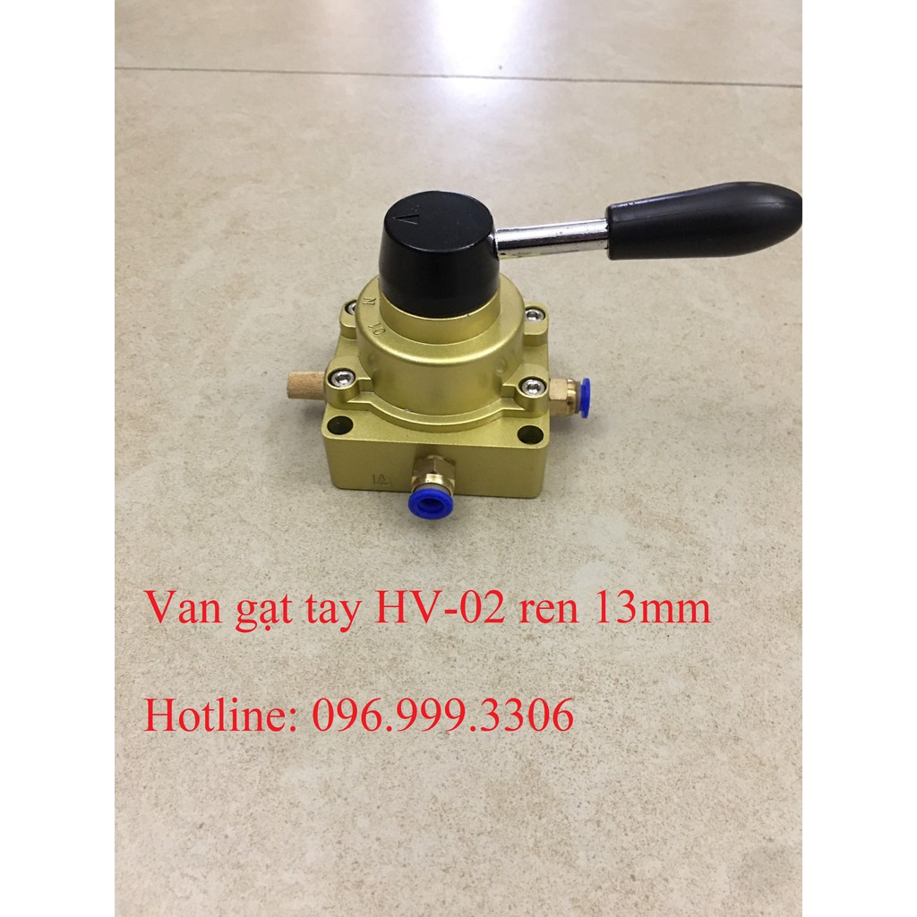 |HÀNG XỊN| VAN GẠT TAY HV-02 KHÍ NÉN ( 4 CỬA - 3 VỊ TRÍ - REN 13MM ) GIÁ SỈ