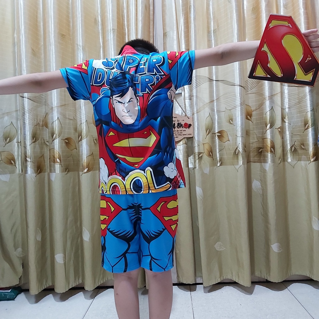 Bộ quần áo thời trang trẻ em siêu nhân kèm tặng khiên và mặt nạ - Hàng SamKids
