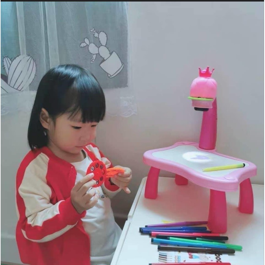 Đồ chơi bàn máy chiếu-Bàn Vẽ Có Đèn Chiếu Sáng Thông Minh Cho Bé
