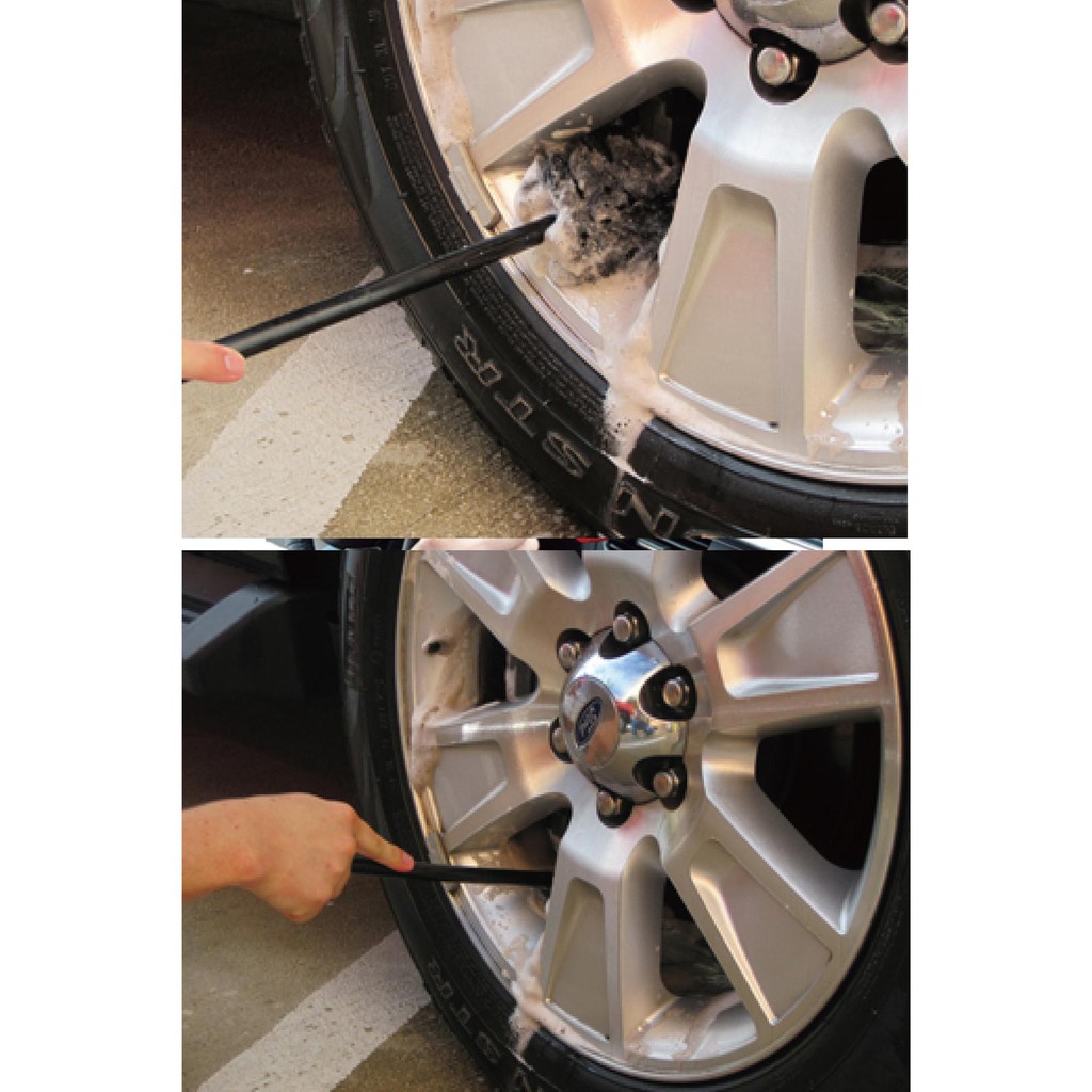 BỘ 3 CÂY CỌ VỆ SINH LAZANG - MÂM BÁNH XE MAXSHINE HANDLE WHEEL WOOL BRUSH KIT 704601