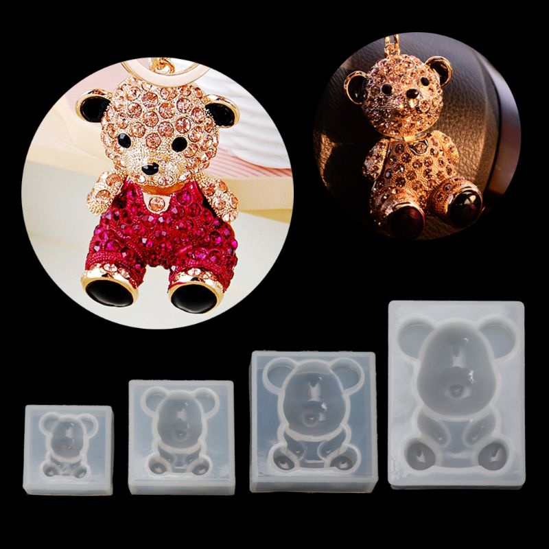 Khuôn Silicon Làm Bánh / Xà Phòng Hình Gấu Gummy Dễ Thương Diy
