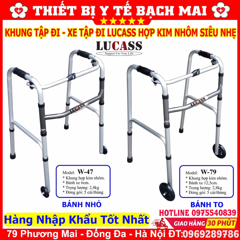 Khung Tập Đi LUCASS Hợp Kim Nhôm Siêu Nhẹ Cao Cấp