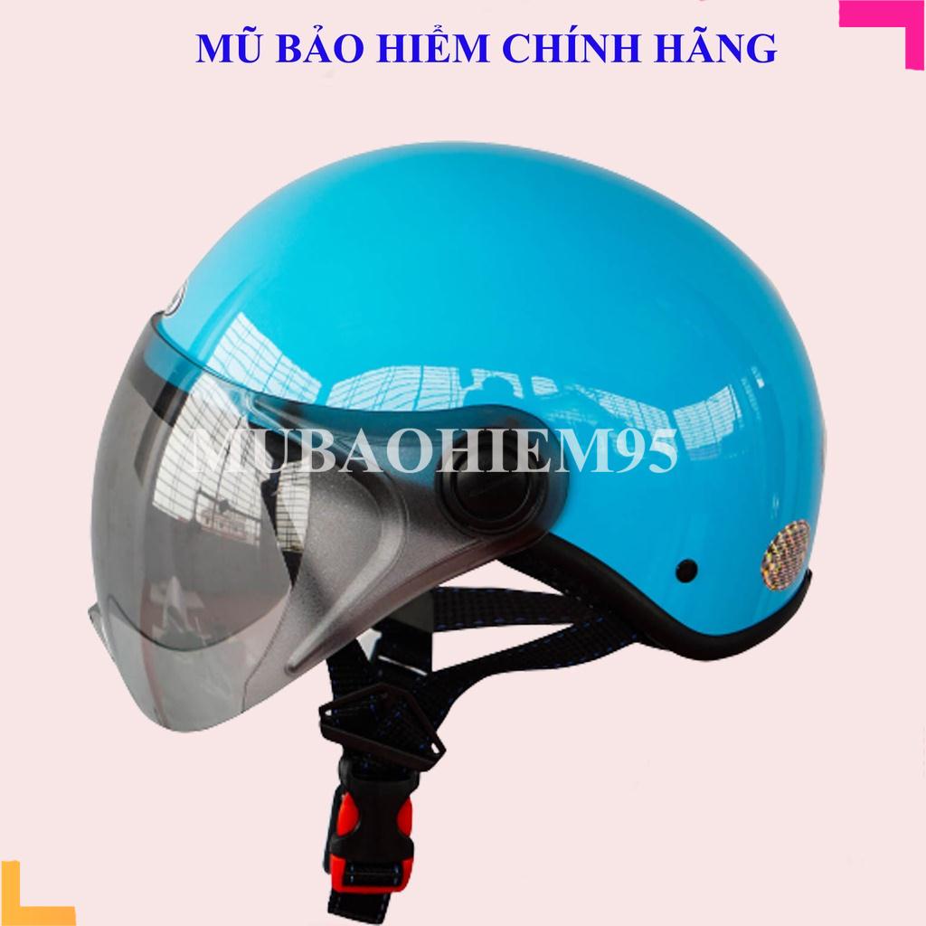 Mũ bảo hiểm nửa đầu có kính Amby A33K kính trong suốt chống lóa bảo hành 12 tháng