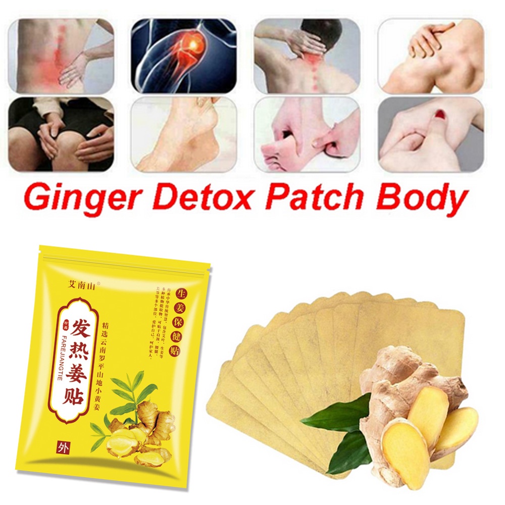 Miếng Dán Tỏa Nhiệt Chiết Xuất Gừng Giúp Giảm Đau Thư Giãn Cơ Thể