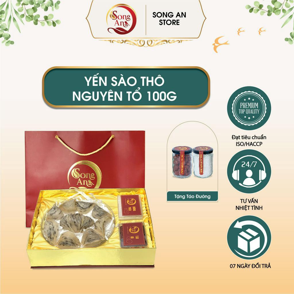 Yến sào thô nguyên tổ 100gr cao cấp ít lông Song An Food