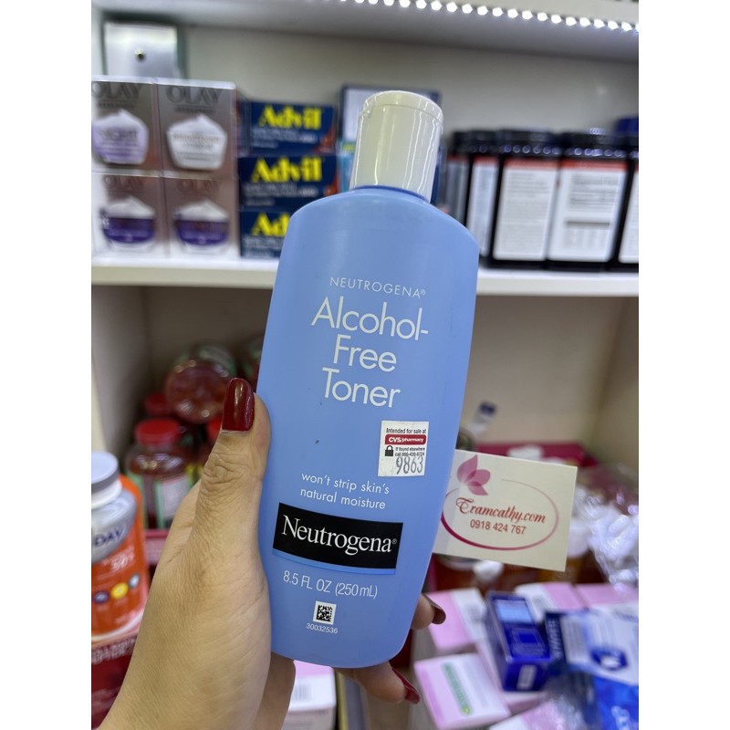 toner neutrogena alcohol free nước hoa hồng không cồn HSD 2023