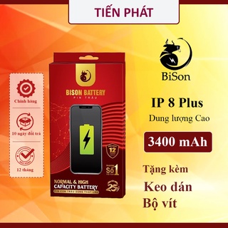 Pin Bison Dung Lượng Cao 8 Plus 3400 mAh - Bảo Hành 12 Tháng - tặng vít + keo dán pin