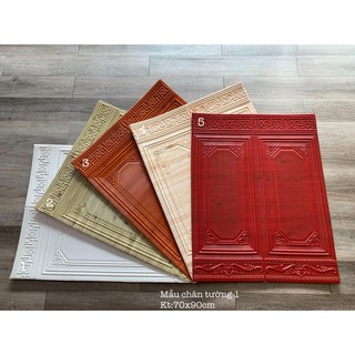 Xốp dán chân tường khổ lớn 70x90 cm Hoa Văn  Giả Gỗ  TRƠN