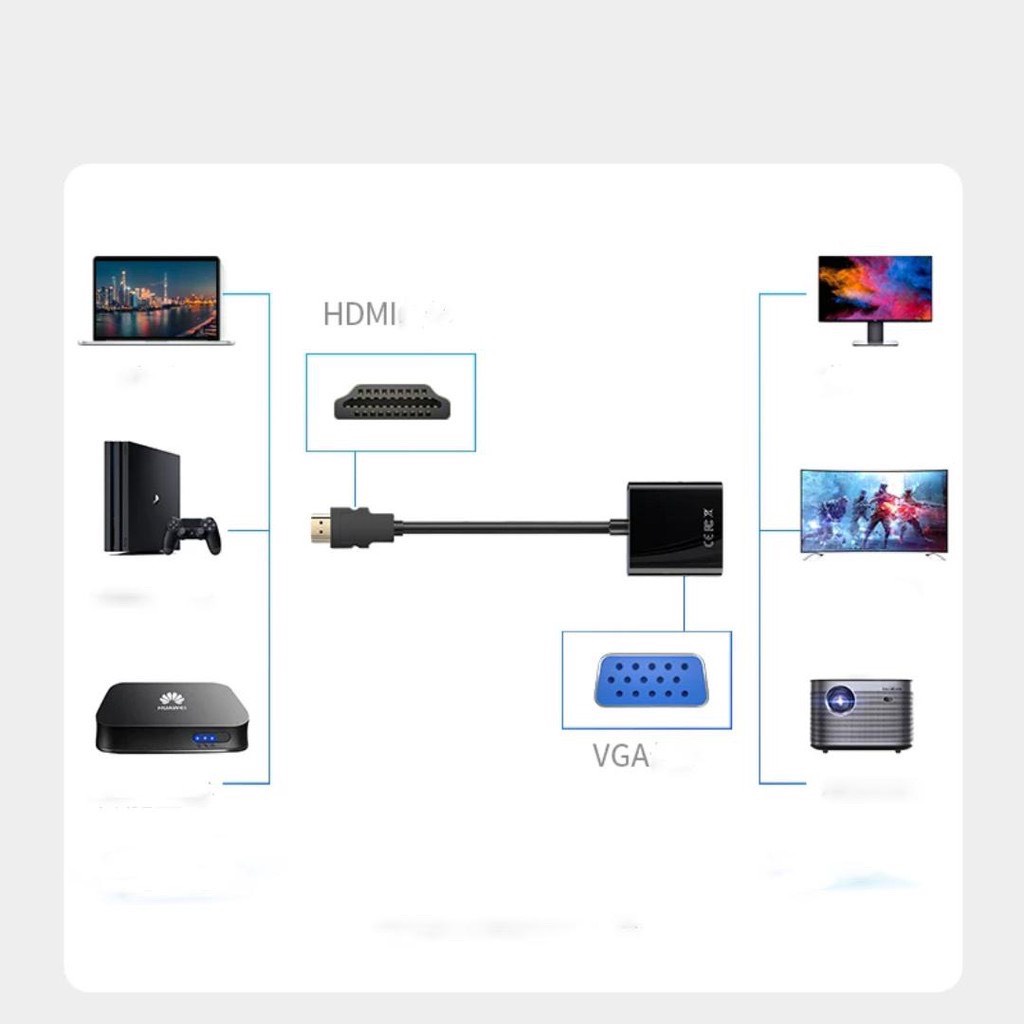 ộ cáp chuyển HDMI (3 in 1) sang VGA + Audio Unitek Y-6355 FULL HD HDMI to VGA