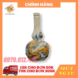 Nậm thờ Bát Tràng men rạn đắp nổi