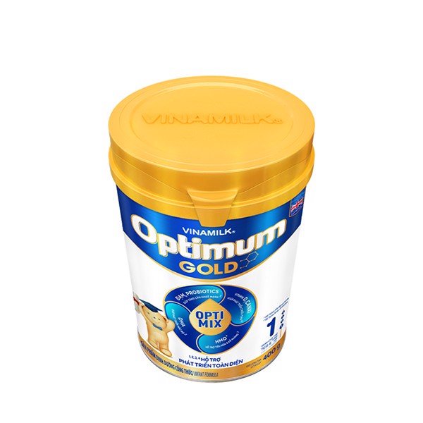 Sữa bột Optimum Gold 1 400g - Sữa công thức Vinamilk, giúp Tăng cân, chiều cao, tiêu hóa, phát triển não