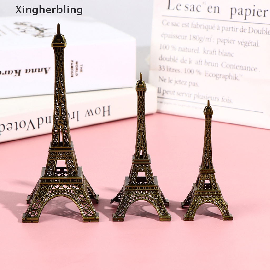 Mô hình tháp Eiffel bằng đồng cổ điển dùng trang trí bàn làm việc