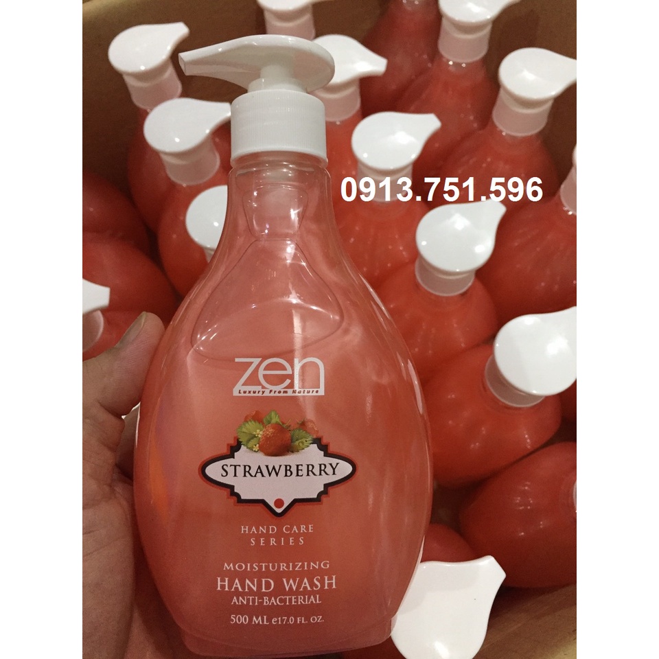 Nước rửa tay dưỡng ẩm, diệt khuẩn ZEN 500ml Malaysia