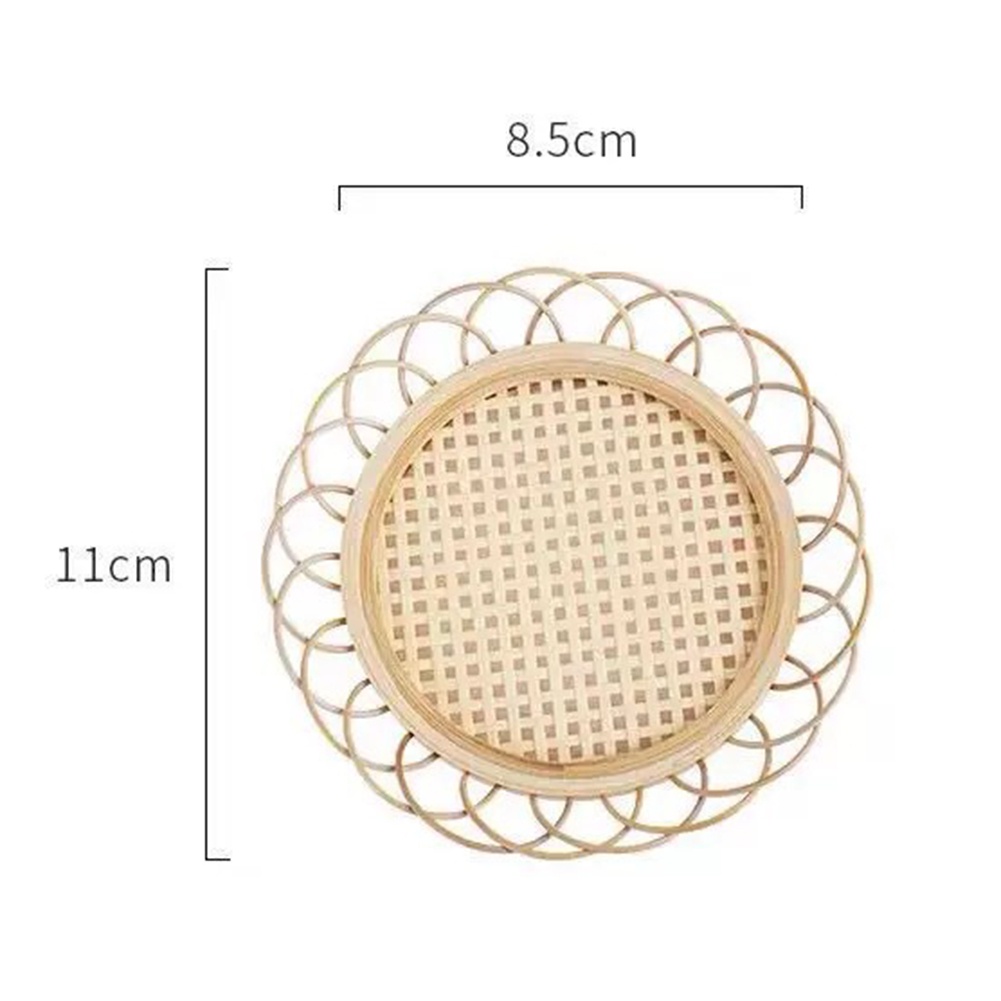 Giá Đỡ Cốc Nước Bằng Tre Đan Thủ Công Phong Cách Đơn Giản Trang Trí Nhà Cửa / Quán Cà Phê