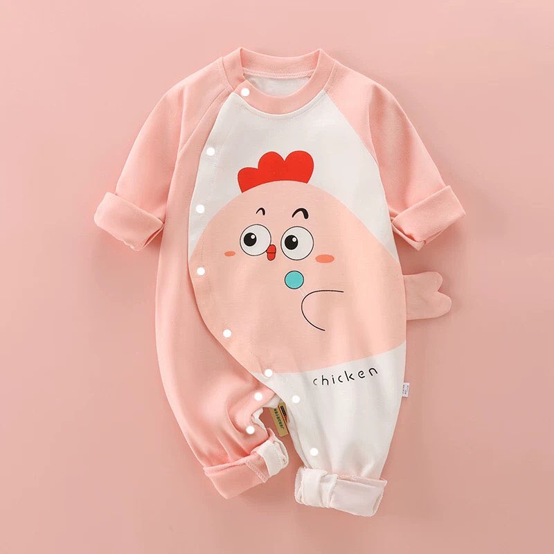 Body Dài Tay cho Bé  mẫu quần áo trẻ em sơ sinh hình Thú chất Thun Lạnh Mềm Mịn từ 3-12kg