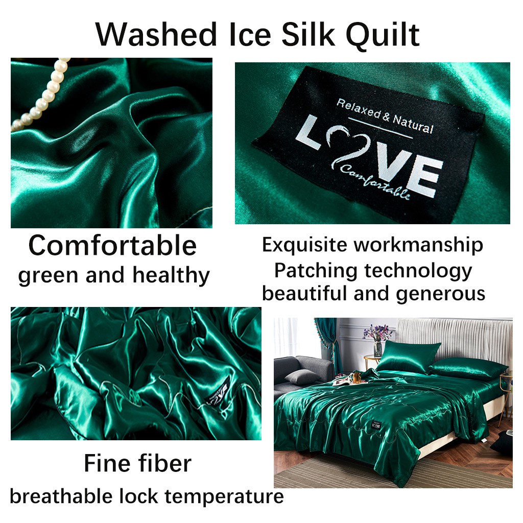 Alshone Summer Quilt Washed Silk Comforter High Quality Quilt Soft Blanket  Air Condition Summer Duvet