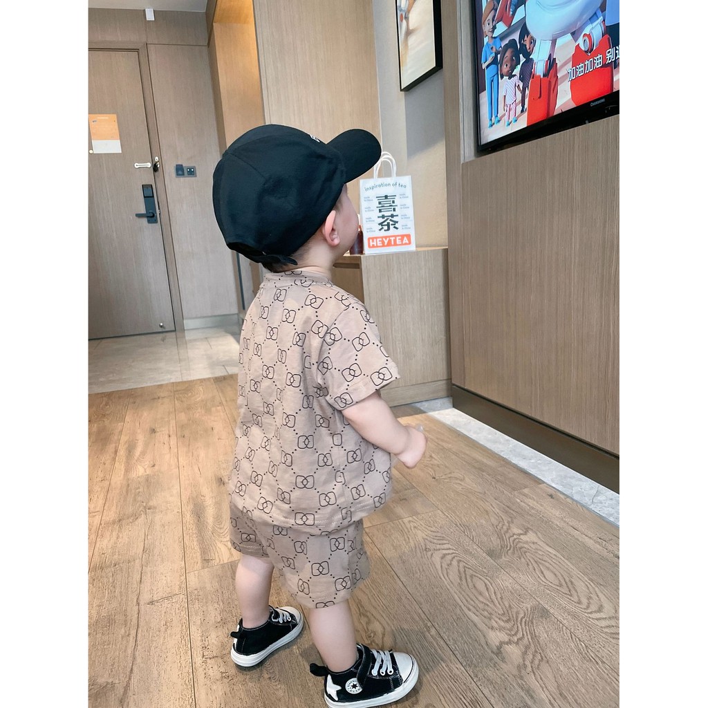 Bộ phông micky bé trai chất vải mềm thoáng mát cho bé trai từ 18 tháng - 7 tuổi cam baby store