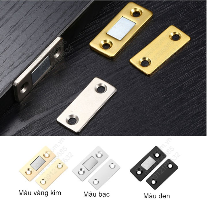 Bộ 2 chốt nam châm cho cánh cửa tủ, ngăn kéo bàn với nam châm mỏng, lực hút mạnh