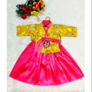 Combo áo hanbok và sườn xám quạt size 1