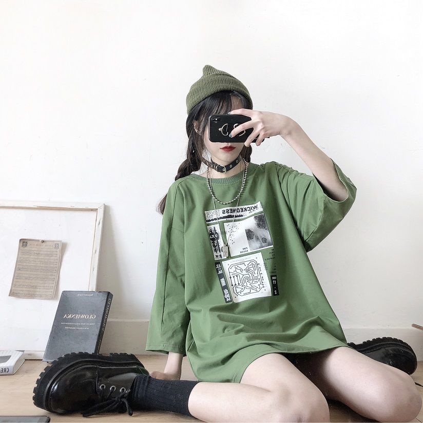 Áo Thun Ngắn Tay Dáng Rộng Phong Cách Hàn Quốc Thời Trang Mùa Hè Dành Cho Nữ