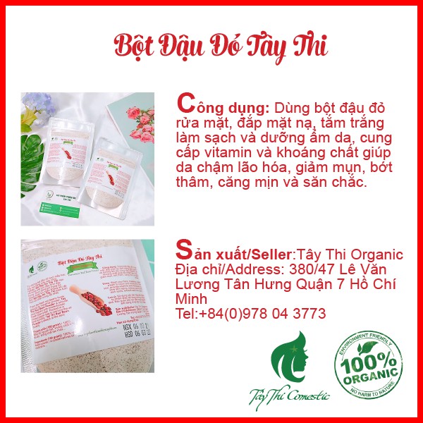 Bột Đậu Đỏ Xay Mịn Tây Thi Gói To Nhỏ Các Loại