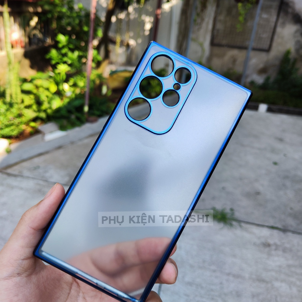 Ốp lưng nhám dẻo viền màu Samsung S22/ S22 Plus/ S22 Ultra, S21/ S2FE S21 Plus S21Ultra Không Bám Vân Tay Bảo Vệ Camera