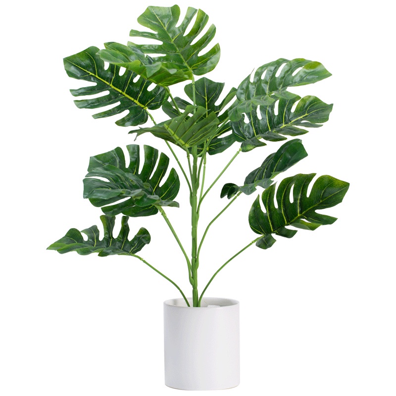 Chậu Cây Monstera Nhân Tạo Độc Đáo Trang Trí Nhà Cửa / Văn Phòng / Tiệc Cưới
