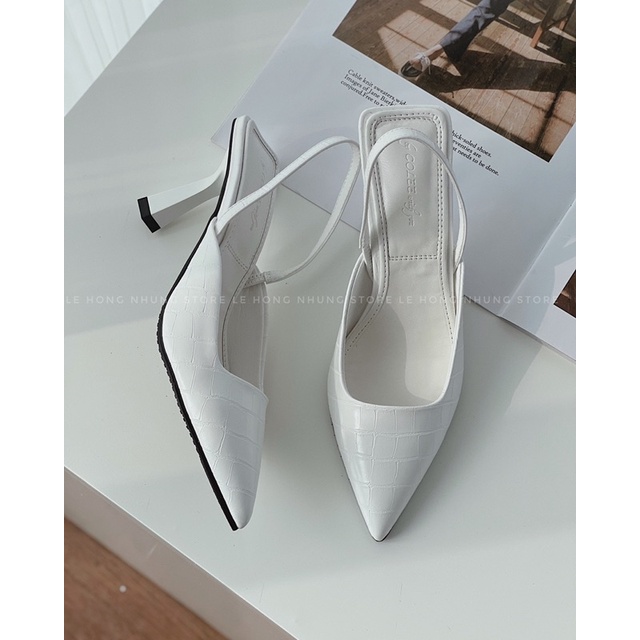 Giày cao gót bít mũi quai sau SB_A5_0180 gót cao 7cm
