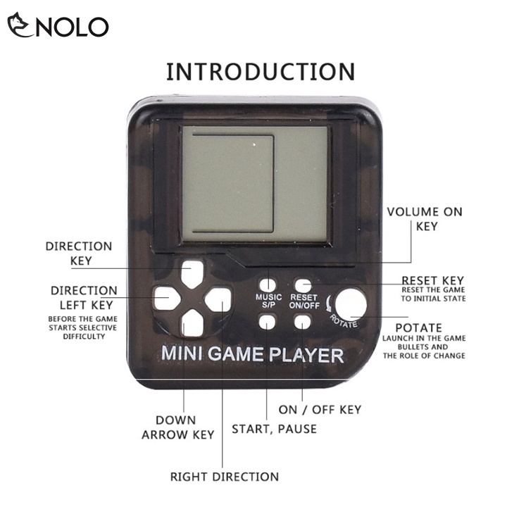 Móc Treo Chìa Khóa Máy Chơi Game Console Mini Model PM101 Gồm 23 Trò Dùng Nguồn Pin Cúc Áo