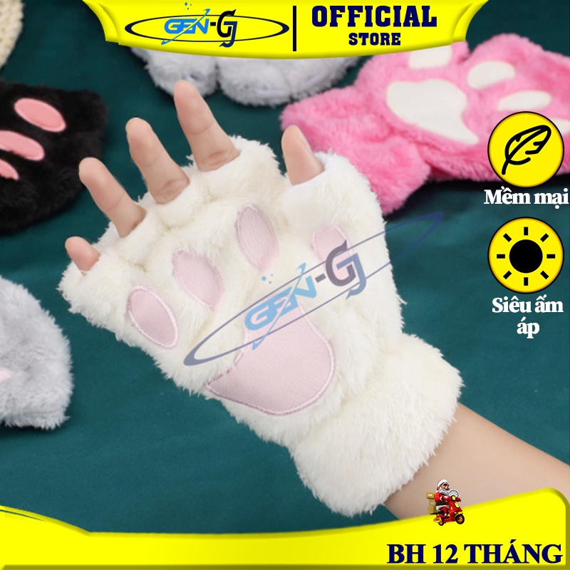 Găng Tay Mèo Giữ Ấm Mùa Đông Phù Hợp Cho Cả Nam Và Nữ, Bao Tay Gấu Siêu Cute Cho Bạn Mùa Đông Của Bạn Ấm Áp Hơn