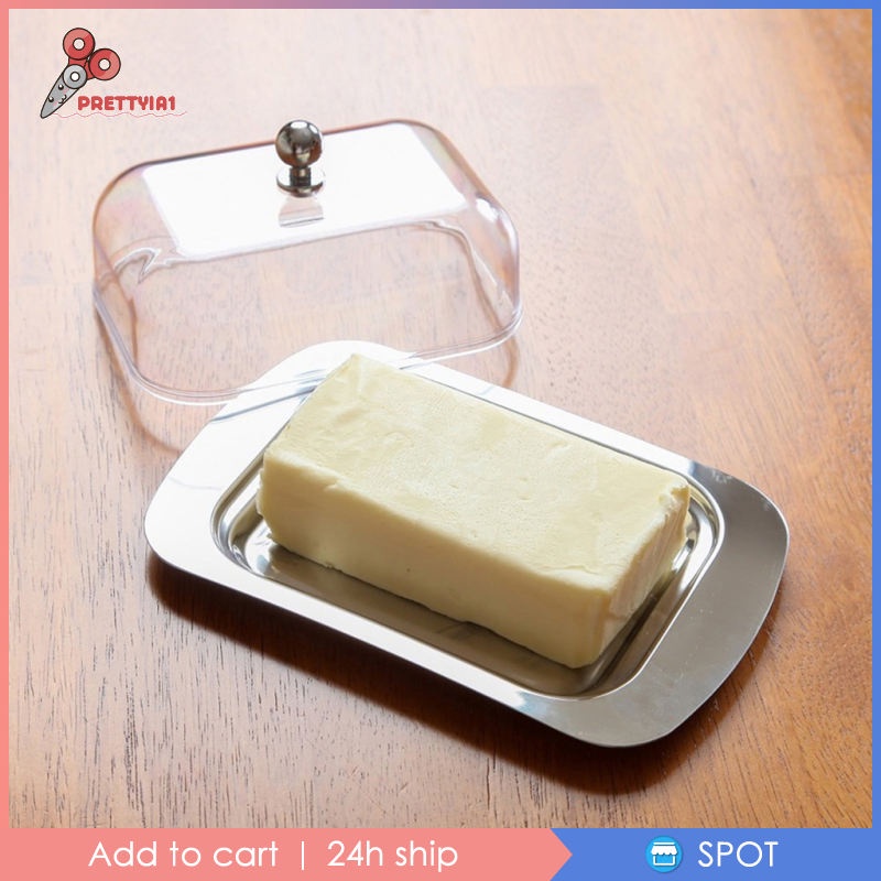 [Prettyia1] Khay Đựng Bánh Mì / Bơ / Món Tráng Miệng Bằng Thép Không Gỉ