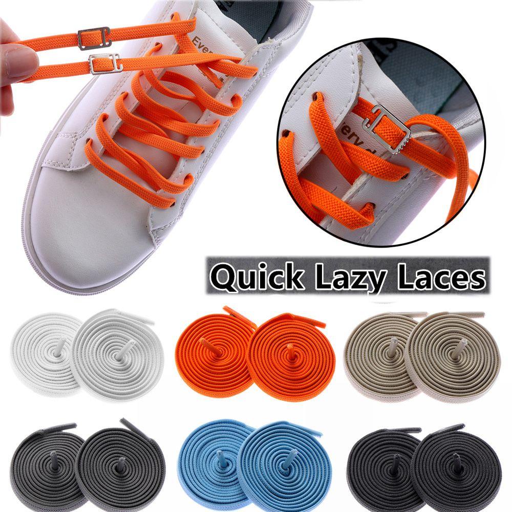1 Cặp Khóa Dây Giày Không Cần Buộc Thời Trang Cho Người Lớn Và Trẻ Em