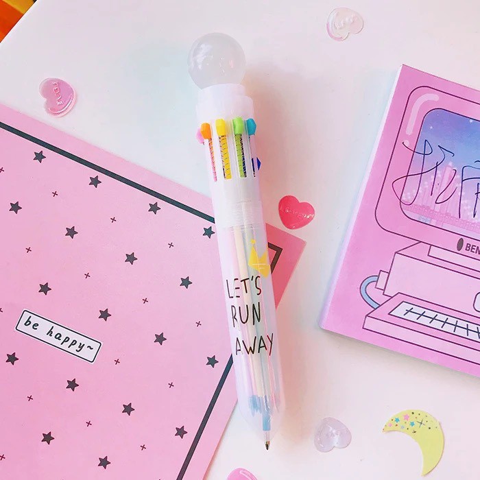 Bút 10 màu hàn quốc dễ thương - Sẵn hàng