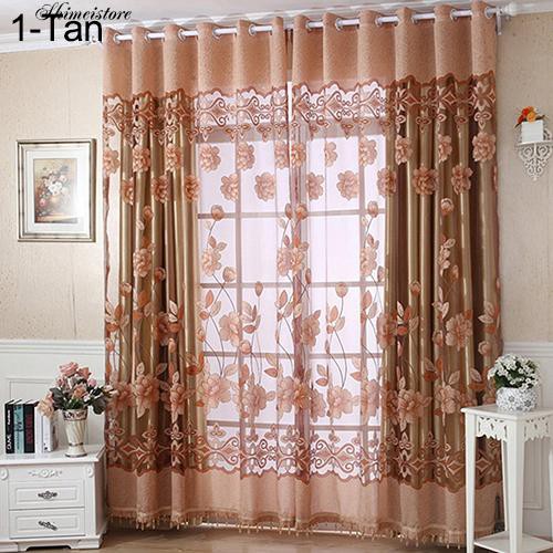 Rèm Cửa Sổ Vải Tuyn Hình Hoa 250Cm X 100Cm