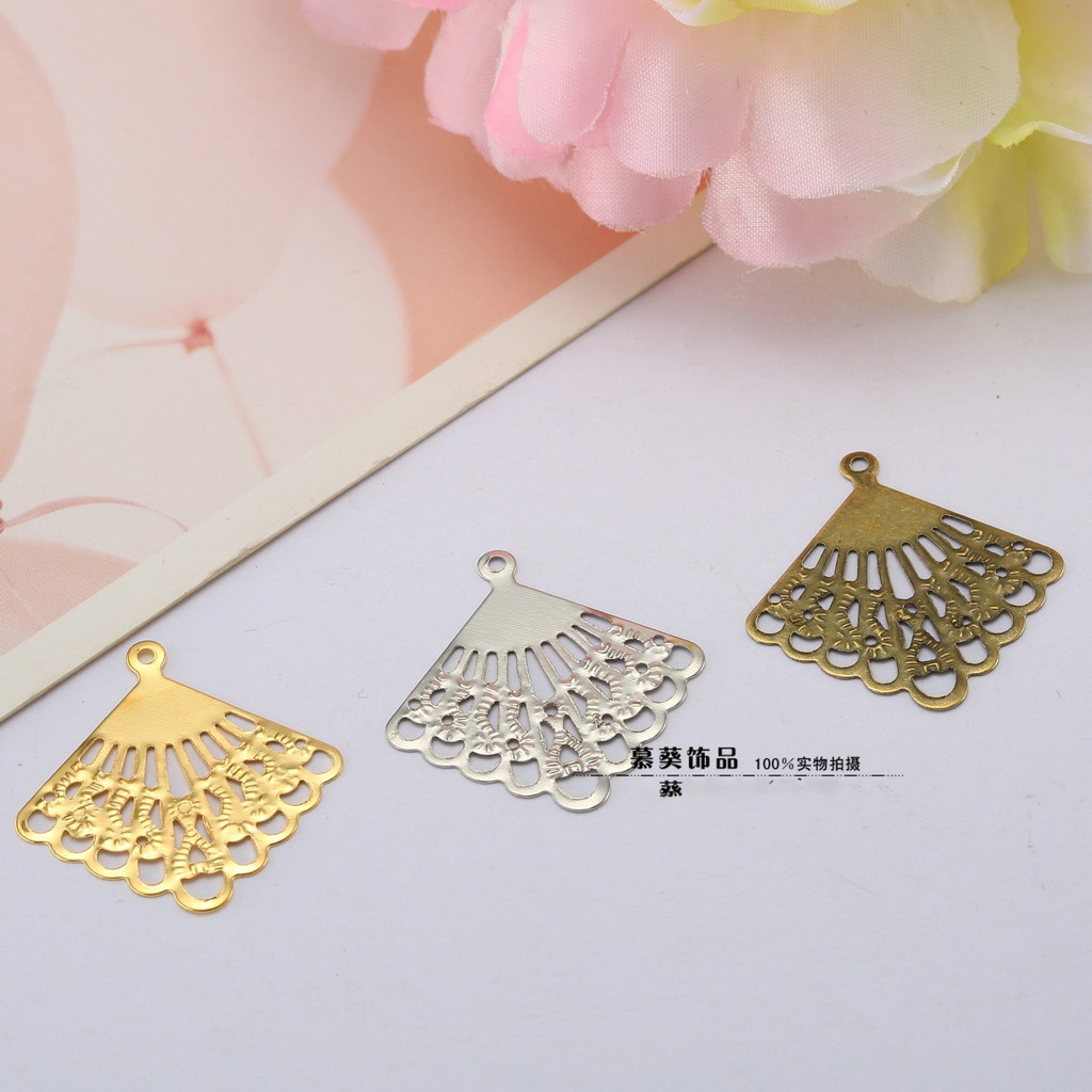 5 phiến quạt 27*26mm nguyên liệu làm trâm làm trang sức cổ trang