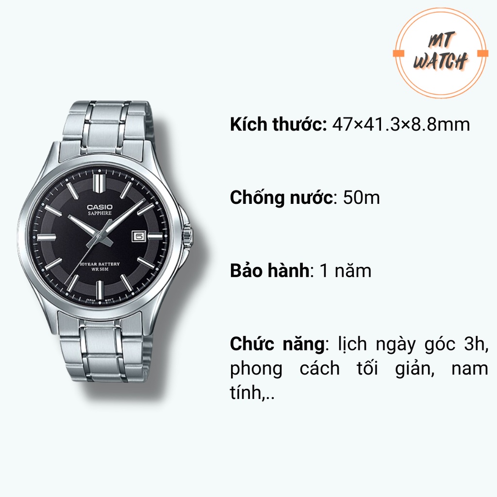 Đồng hồ Nam MTS-100 (likenew 99%) nam tính, kính sapphire phù hợp cho các anh trai diện Vest sang tr