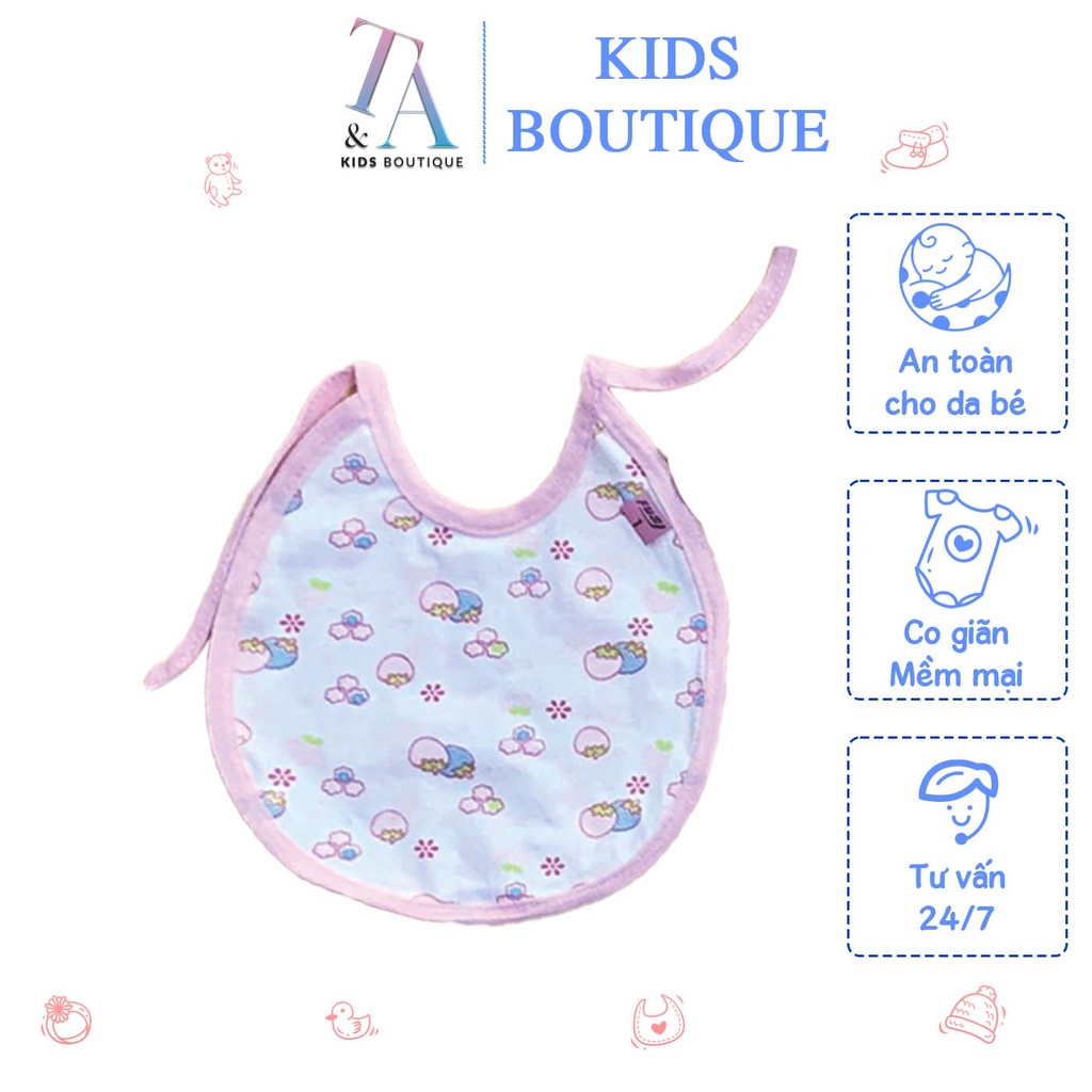 Set 10C Yếm Cho Bé CHIDU, Yếm Tròn Buộc Dây Cotton - T&amp;A Kids Boutique - CD057