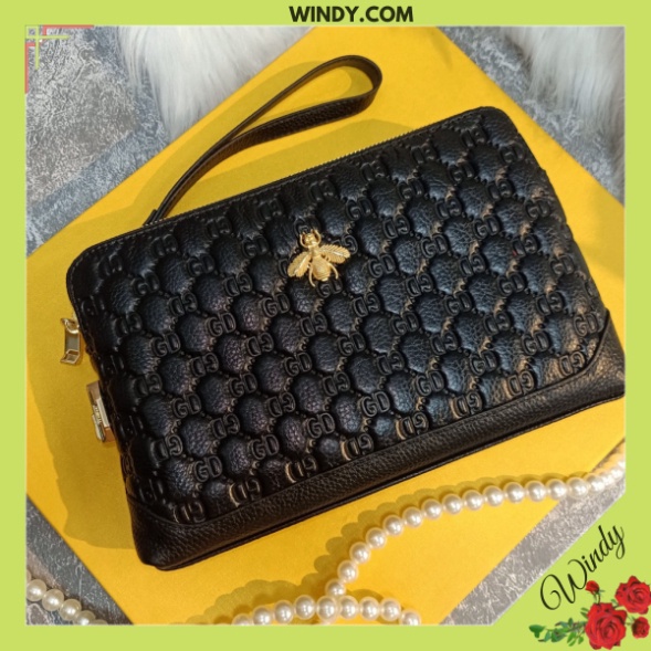 Ví Cầm Tay Nam G.U.C ong Khóa Số Cao cấp Chất Da Bò windy.com