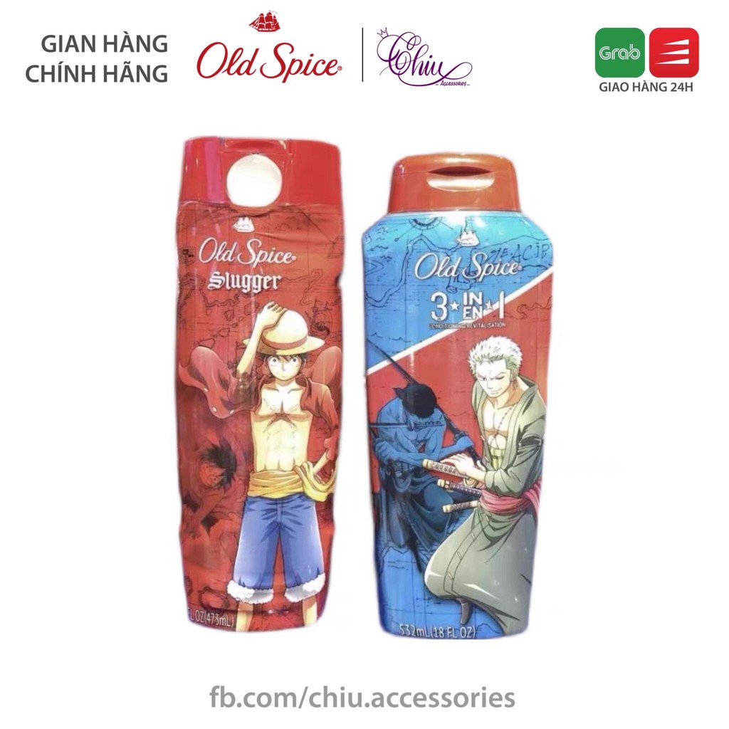 Sữa tắm Old Spice dành cho nam bộ sản phẩm One Piece collections (đỏ/xanh)