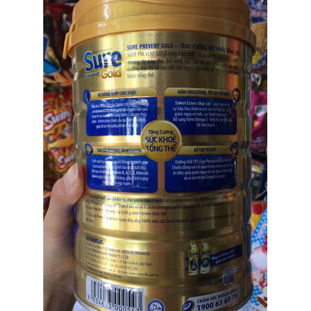 gg1  Sữa Bột Sure Prevent Gold Vinamilk Hộp Thiếc 900Gr