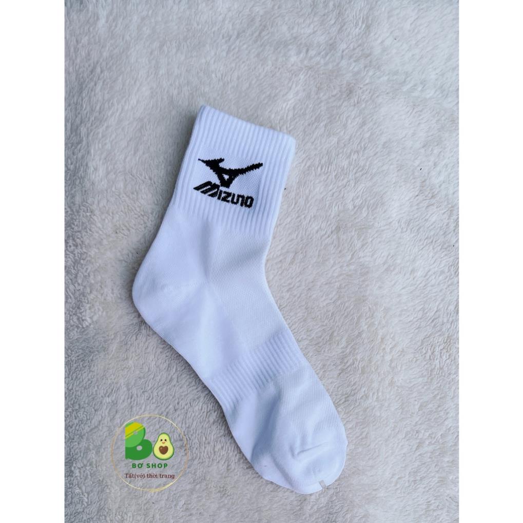 Tất / Vớ cổ cao nam nữ Mizuno đá banh thể thao dệt kim loại dày dặn, mềm thấm hút mồ hôi tốt