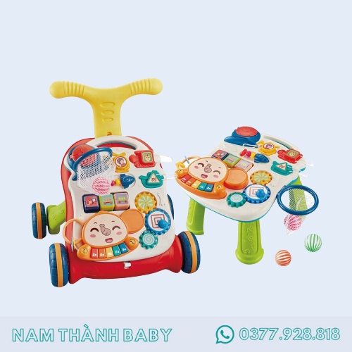 FREESHIP!!!Bàn chơi Toyshouse đa năng có nhạc kiêm xe tập đi 2 trong 1 N6038 - người bạn đồng hành thân thiết của bé