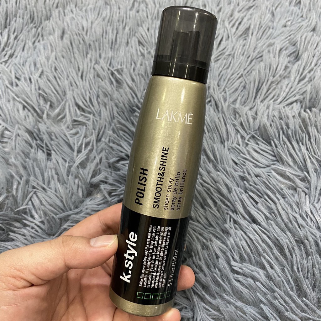 🇪🇸Lakme🇪🇸 Xịt dưỡng bóng không giữ nếp Lakme K.style Polish Smooth &amp; Shine Sheen Spray 150ml