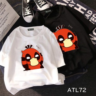 Atl72 áo thun teen nam nữ tay lỡ unisex nam nữ hình vịt deadpool