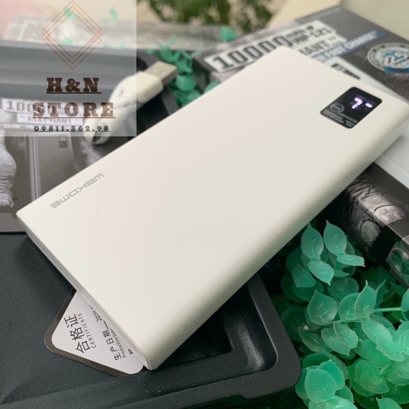 Sạc dự phòng ⚡️ FREE SHIP ⚡️ Pin Sạc Dự Phòng WP 121 , Dung Lượng  10.000 mah hiển thị phần trăm pin - hỗ trợ sạc nhanh